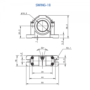 Staffa orientabile SWING-18