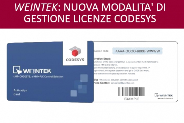 Weintek: Nuove Politiche di Gestione delle Licenze Codesys RZ0CDS000